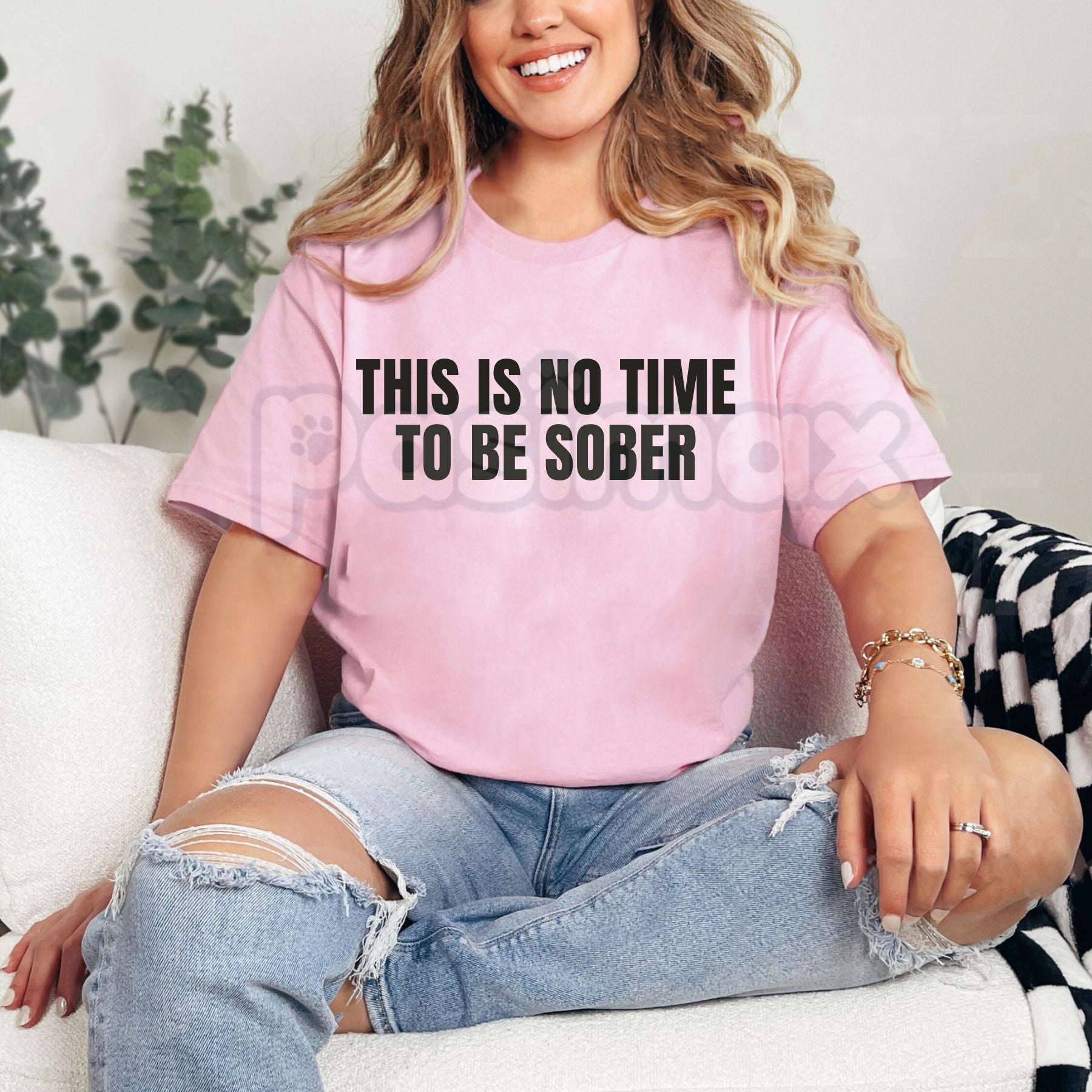 "This Is No Time To Be Sober" Funny T-Shirt - Party Humor Graphic Tee, Drinking Sarcasm Shirt, Weekend Vibes & Bar Crawl Apparel-Pasimax