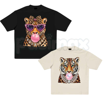 Tiger Graphic Print T-Shirt – Vintage Japanese Style Big Cat Streetwear Unisex Tee-Pasimax