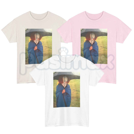 Tim Curry On IT Set Smoking Cigarette T-Shirt – Vintage Horror Movie Pennywise Graphic Unisex Tee-Pasimax