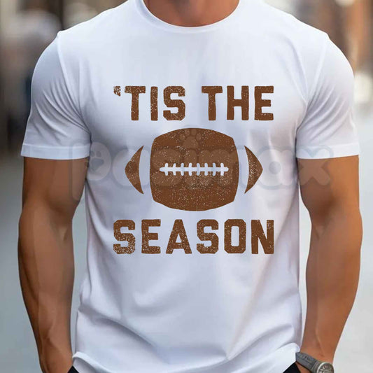 Tis The Football Season Graphic T-Shirt – Retro Sports Game Day Unisex Cotton Tee-Pasimax