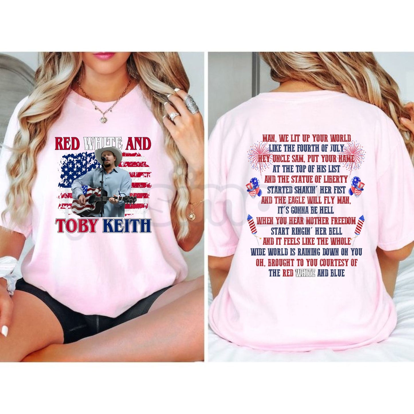 Toby Keith "Courtesy of the Red, White, and Blue" T-Shirt – Premium 100% Cotton Patriotic Graphic Tee, Country Music Legend Tribute Top, 4th of July American Soldier Shirt, Made in USA-Pasimax