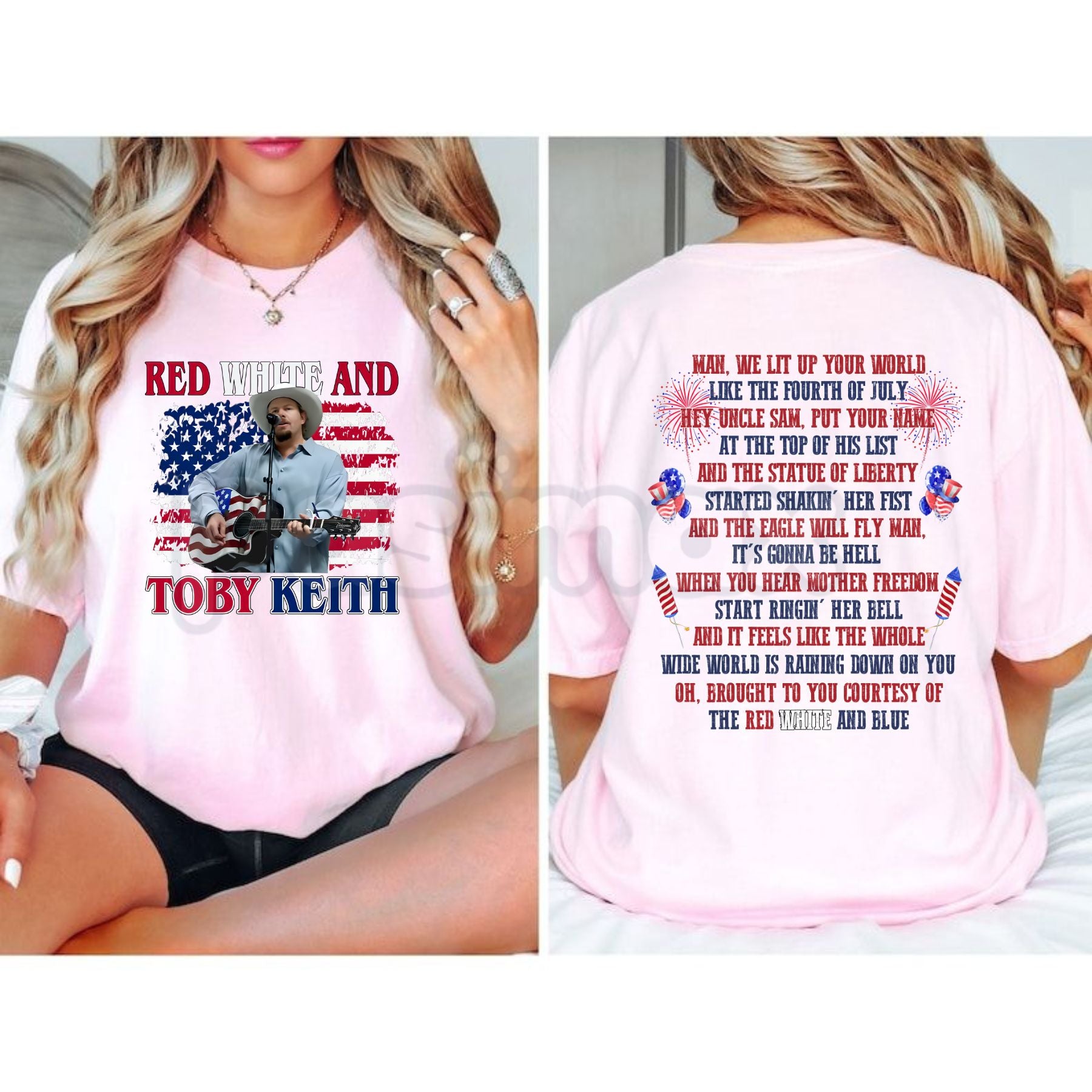Toby Keith "Courtesy of the Red, White, and Blue" T-Shirt – Premium 100% Cotton Patriotic Graphic Tee, Country Music Legend Tribute Top, 4th of July American Soldier Shirt, Made in USA-Pasimax