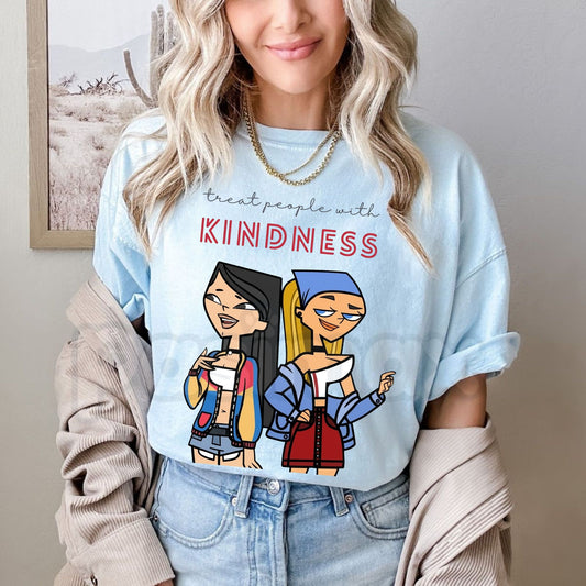 Total Drama Island Heather & Lindsay Scene T-Shirt – Y2K Cartoon Queen of Mean Graphic Tee-Pasimax