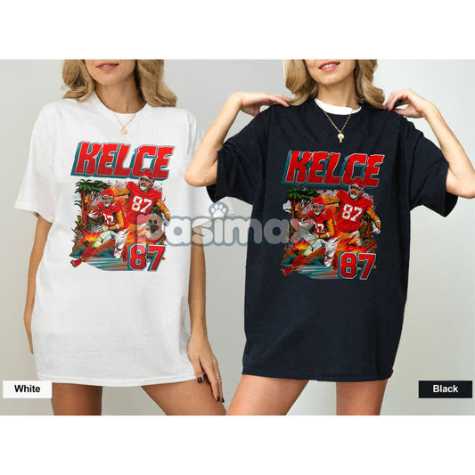 Travis Kelce Kansas City Chiefs Graphic T-Shirt - NFL Football Fan Apparel, Team Tee-Pasimax