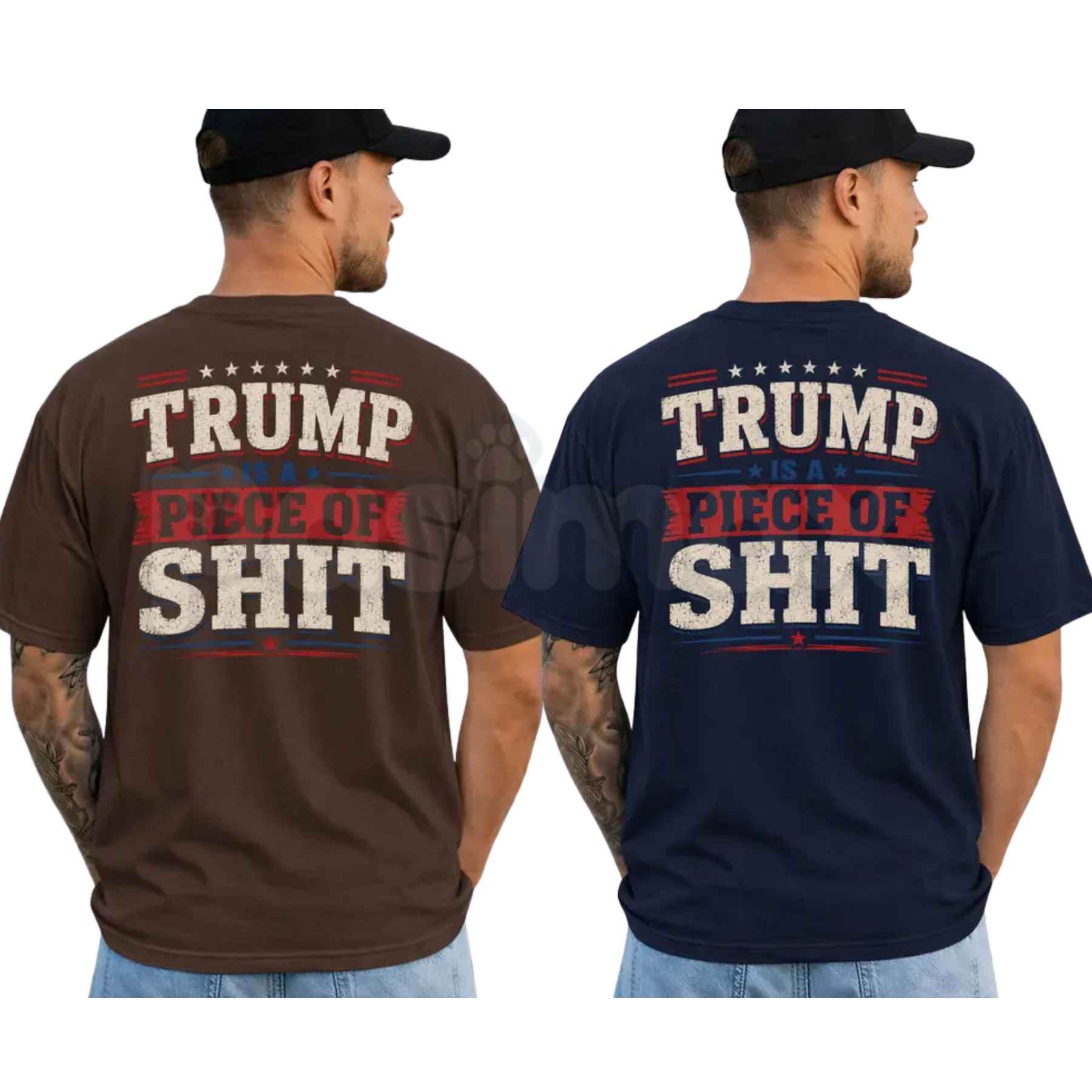 Trump Is A Piece Of Shirt T-Shirt – Funny Political Satire Pun Unisex Cotton Graphic Tee-Pasimax