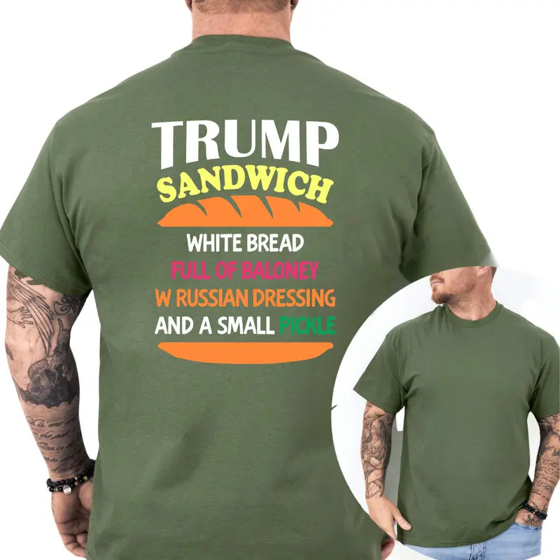 Trump Sandwich T-Shirt – Funny Political Satire Graphic Tee-Pasimax