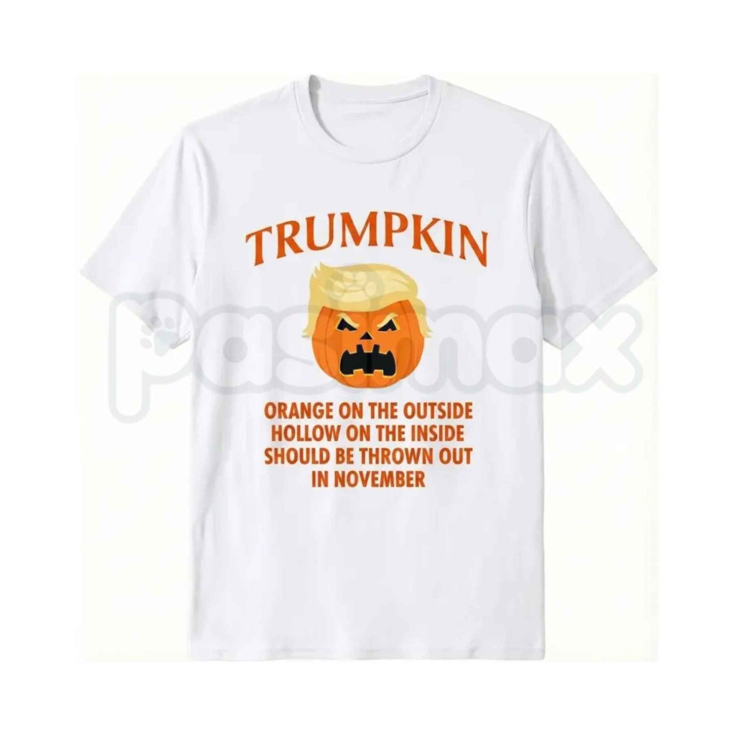 Trumpkin Halloween T-Shirt – Sarcastic Anti Trump Pumpkin Funny Unisex Cotton Tee-Pasimax