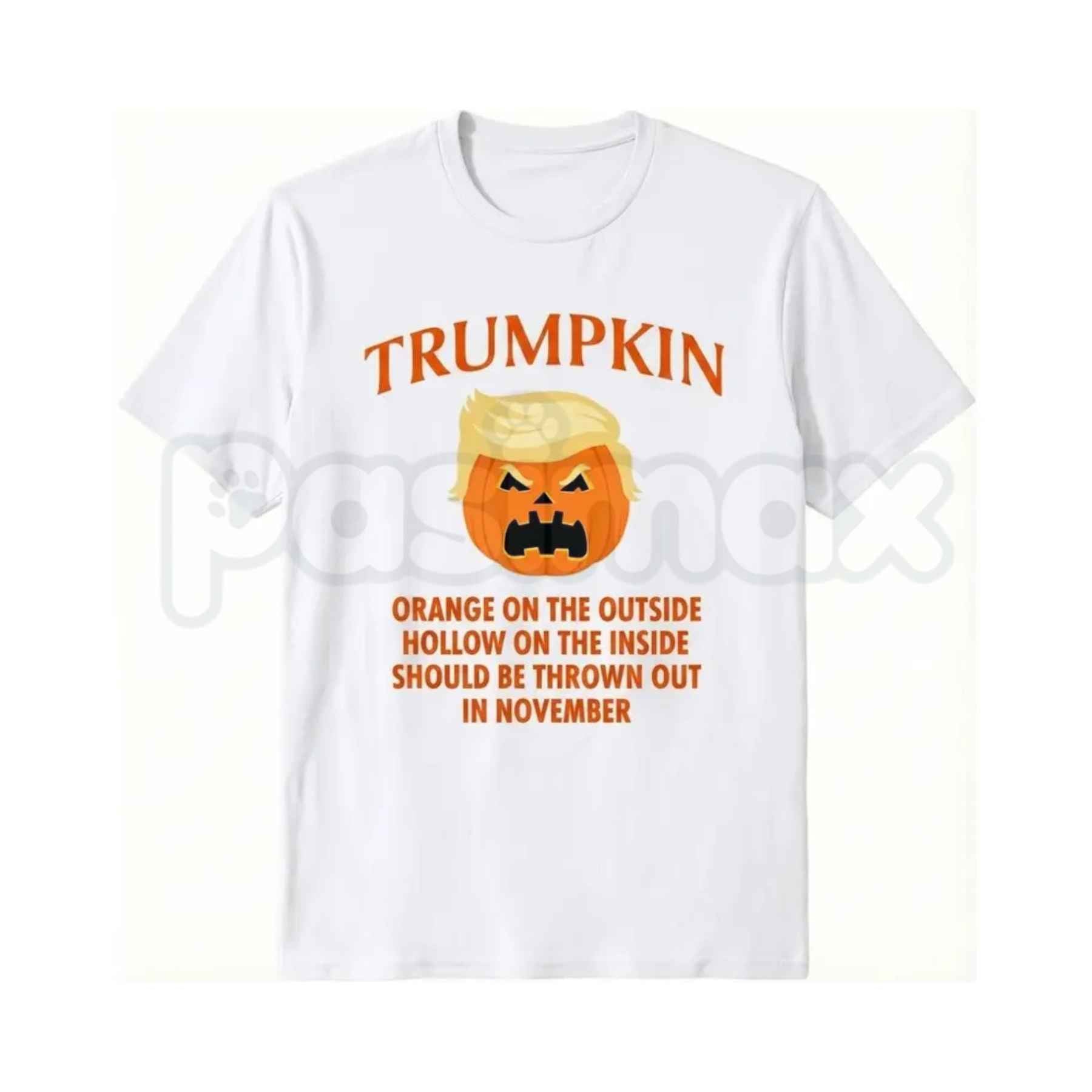 Trumpkin Halloween T-Shirt – Sarcastic Anti Trump Pumpkin Funny Unisex Cotton Tee-Pasimax