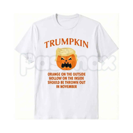 Trumpkin Halloween T-Shirt – Sarcastic Anti Trump Pumpkin Funny Unisex Cotton Tee-Pasimax