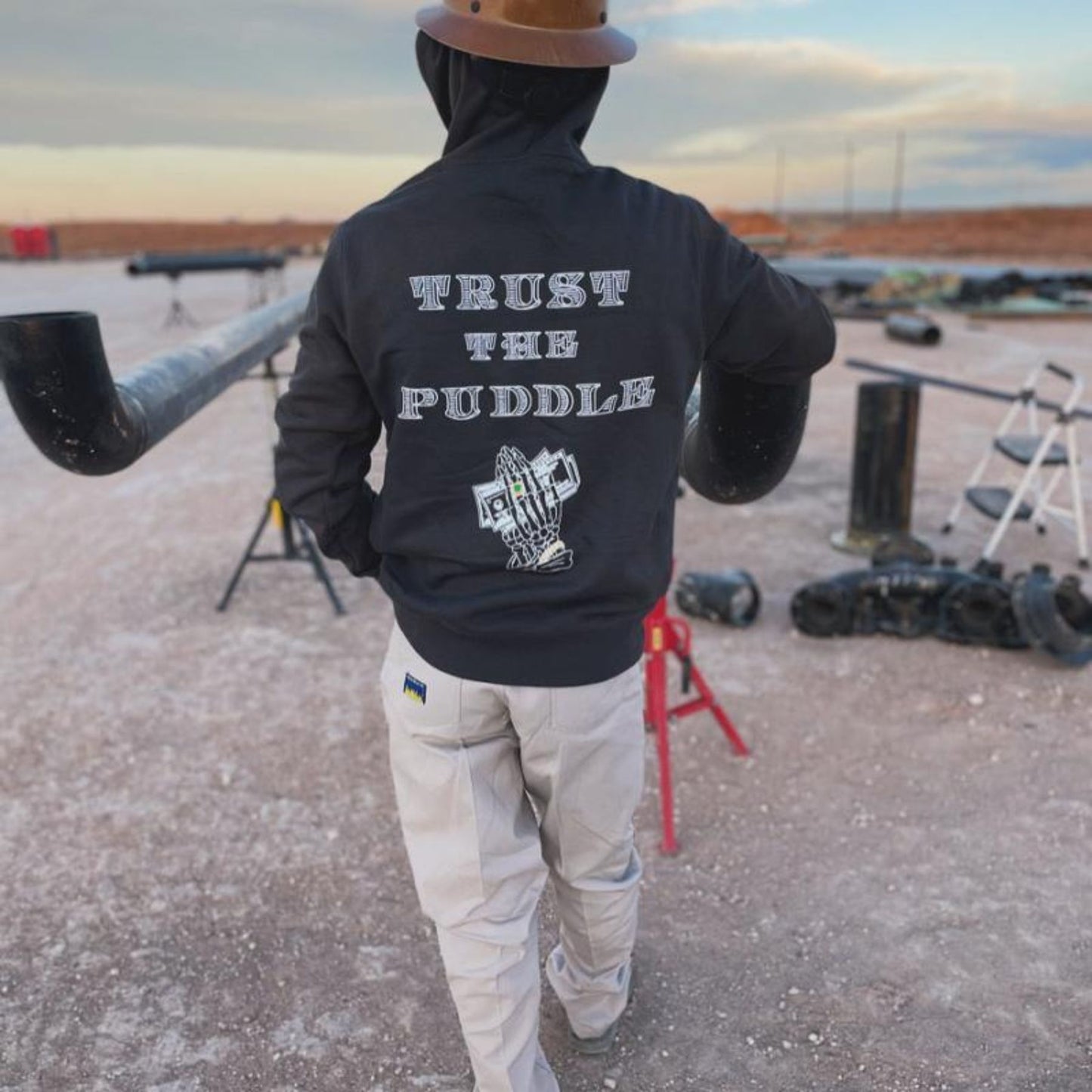 "Trust The Puddle" Hoodie - Unisex Cozy Pullover, Inspirational & Unique Apparel-Pasimax