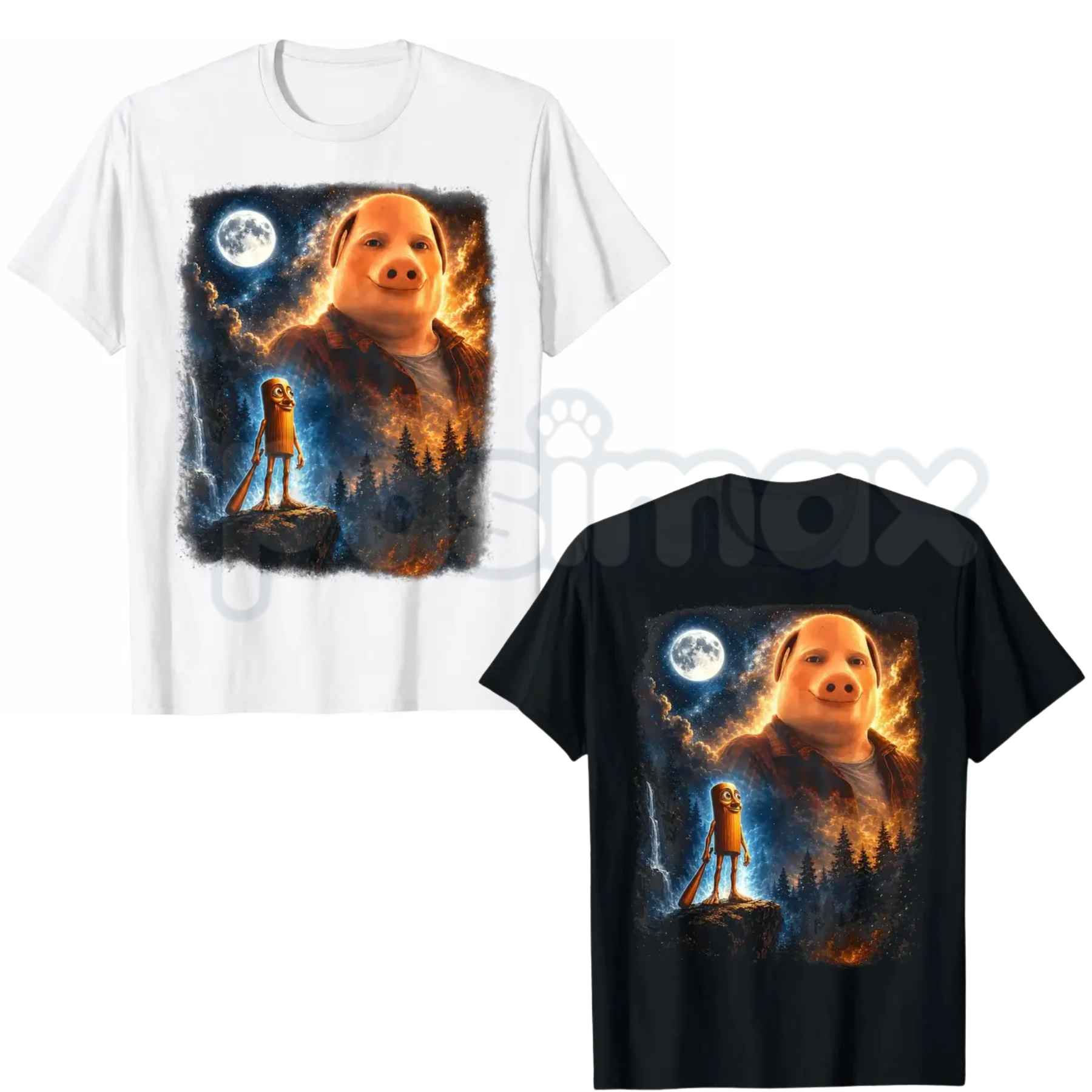 Tung Tung Tung Sahur John Pork T-Shirt – Funny Gen Z Viral Brainrot Unisex Cotton Tee-Pasimax