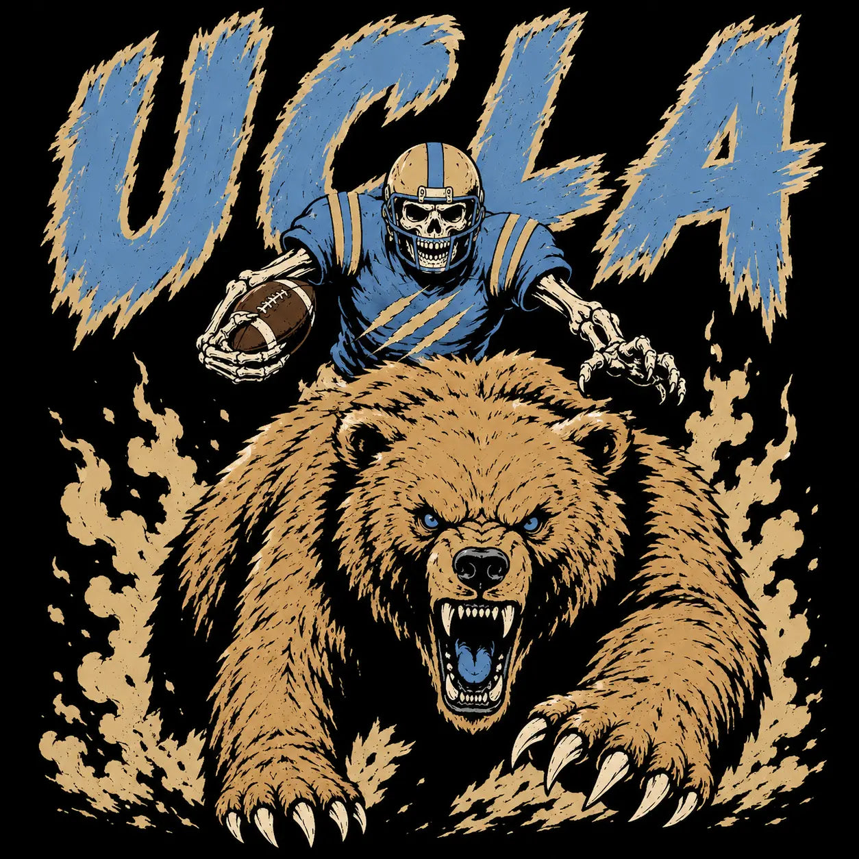 Vintage College Football Skull Sweatshirt | Retro All Teams Sports Top