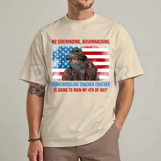 USA 250th Anniversary Western Quote T-Shirt – Classic Movie Tribute 4th of July Tee, Premium 100% Cotton Semiquincentennial Top, Vintage Heritage Patriotic Apparel, Made in USA-Pasimax