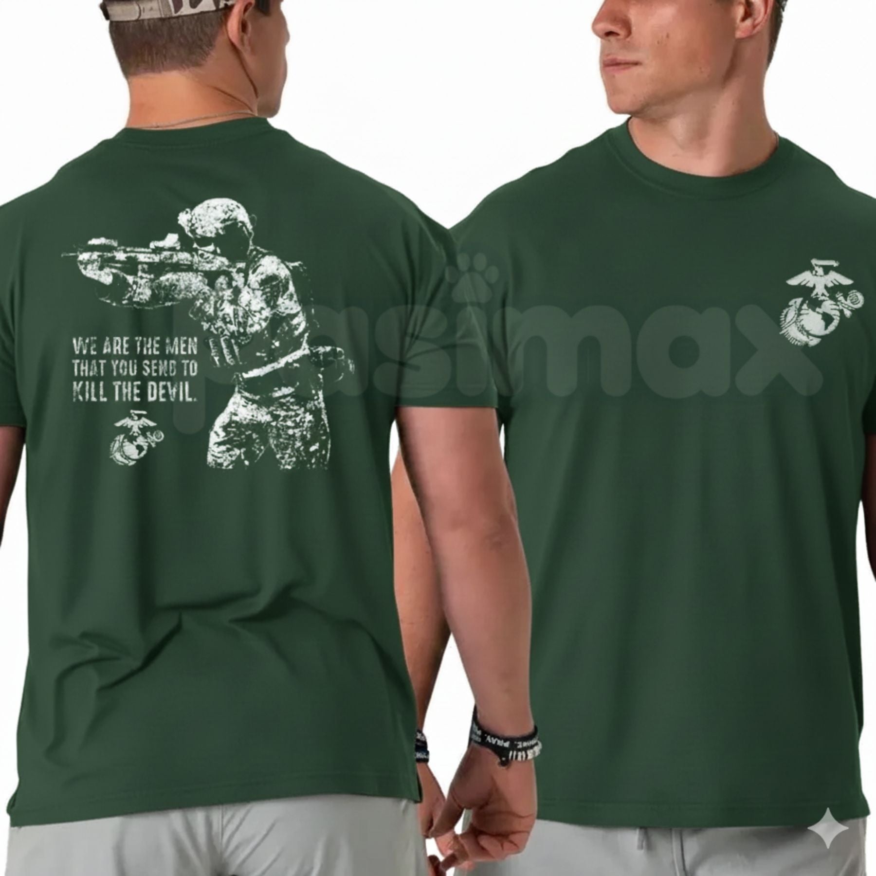 USMC Scout Sniper "HOG" T-Shirt - Hunter of Gunmen Marine Tee, 8541 0317 MOS Tactical Shirt, Marine Corps Precision Marksman Apparel-Pasimax