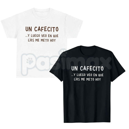 Un Cafecito T-Shirt – Funny Spanish Coffee Lover Unisex Cotton Graphic Tee-Pasimax