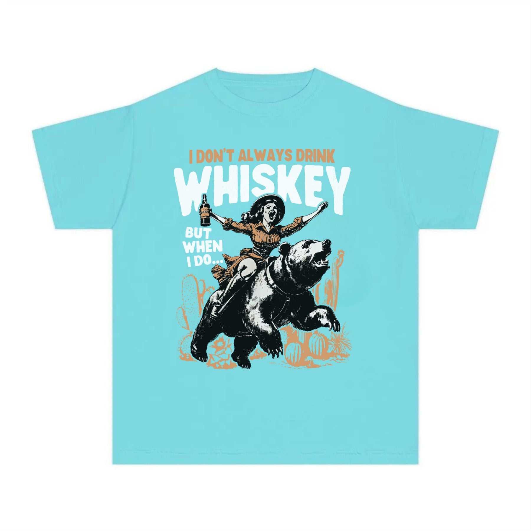 Unhinged Whiskey Graphic Tee – Vintage Western Style T-Shirt on Comfort Colors, Retro Cowboy Shirt, Comfort Colors Unisex Bar Top-Pasimax