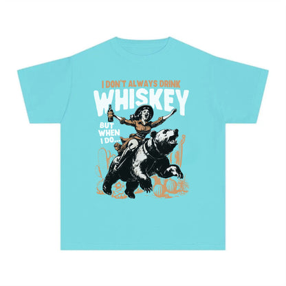 Unhinged Whiskey Graphic Tee – Vintage Western Style T-Shirt on Comfort Colors, Retro Cowboy Shirt, Comfort Colors Unisex Bar Top-Pasimax