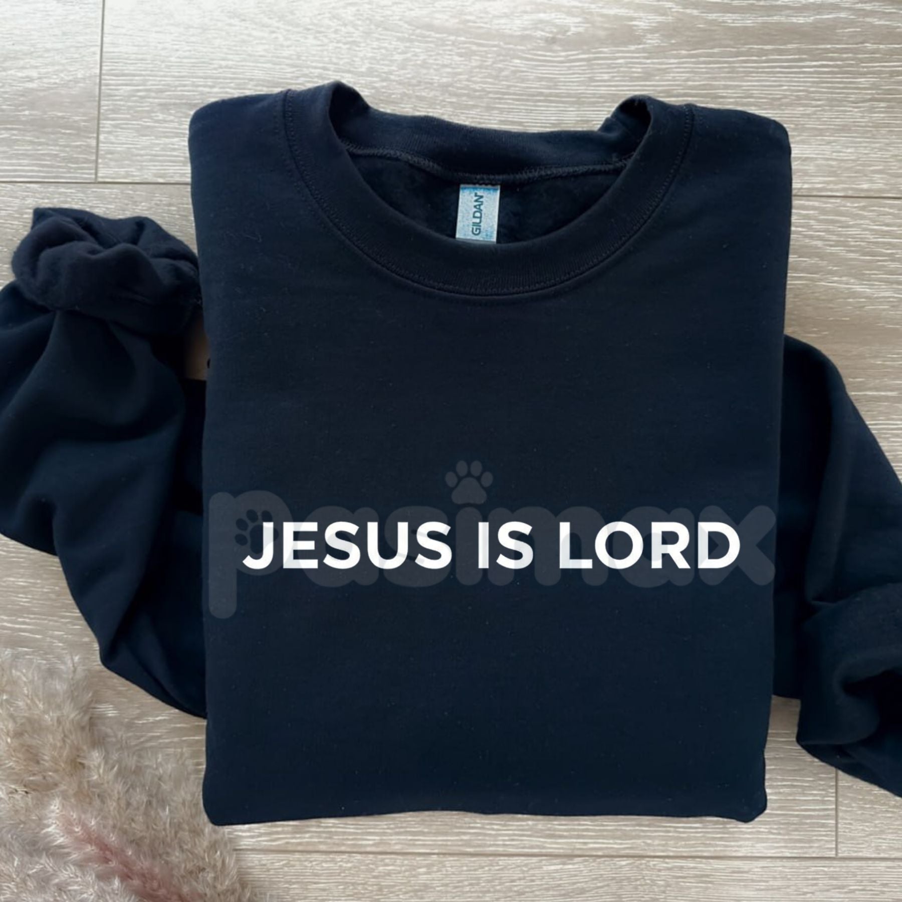 Unisex JESUS IS LORD Sweatshirt | Christian Faith Statement Jumper | Religious Scripture Apparel | Spiritual Gift Crewneck-Pasimax
