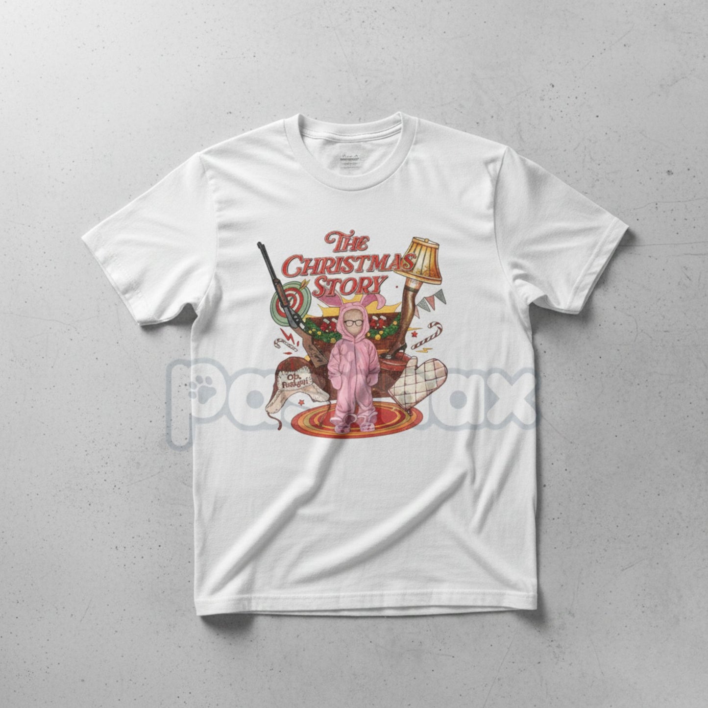 Unisex Retro Christmas Story Graphic Tee - Classic Movie Holiday Shirt, Nostalgic Leg Lamp Apparel, Funny Christmas Fan Gift-Pasimax