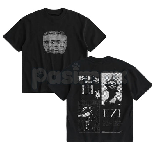 Uziii Double-Sided Heavy Cotton Graphic Tee - Premium Tactical Streetwear Shirt, Bold Urban Graphic Apparel, Heavyweight Double-Print Hypebeast Tee-Pasimax