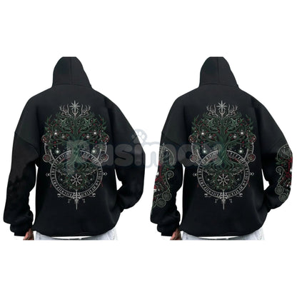 Viking Destiny Nordic Gods Hoodie – Norse Mythology Graphic Pullover, Ancient Lore & Spiritual Streetwear, Unisex-Pasimax