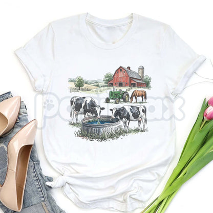 Vintage 90s Farm T-Shirt – Men & Women's Unisex Graphic Tee, Premium 100% Cotton Heartland Heritage Top, Soft Lived-In Heavyweight Country Lifestyle Shirt, Made in USA-Pasimax
