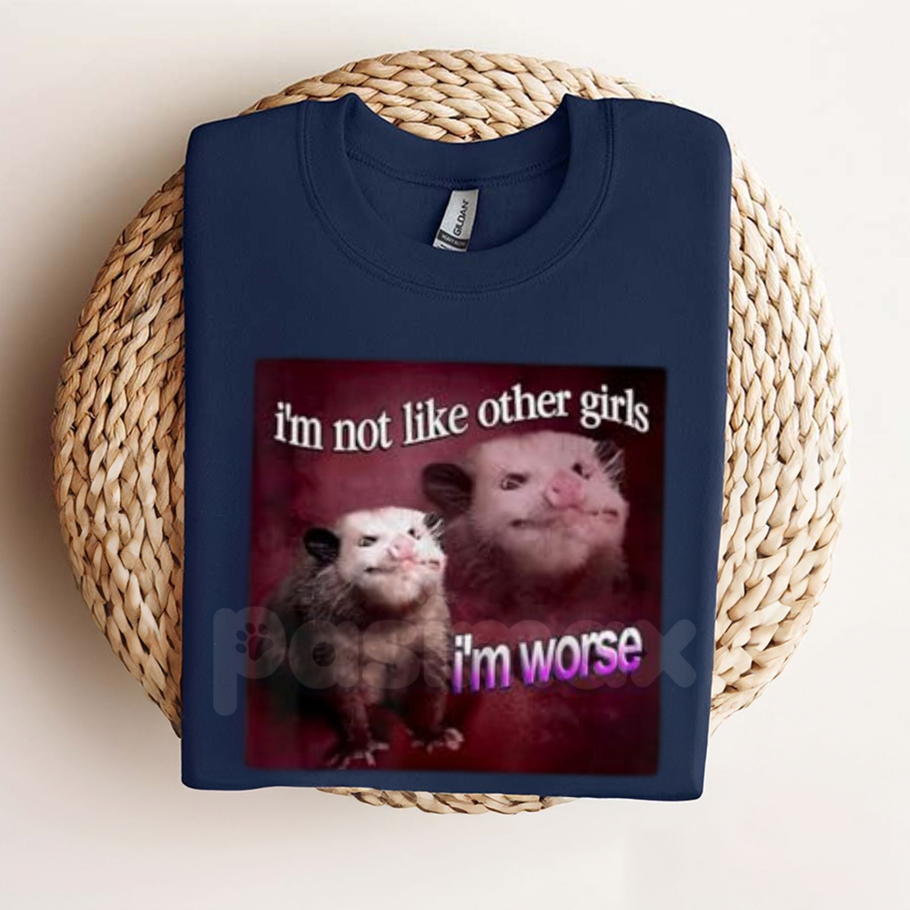 Vintage 90s WACKY OPOSSUM T-SHIRT - Retro Cartoon Graphic Tee, Quirky Animal Humor Apparel, Nostalgic 90s Pop Culture Top-Pasimax