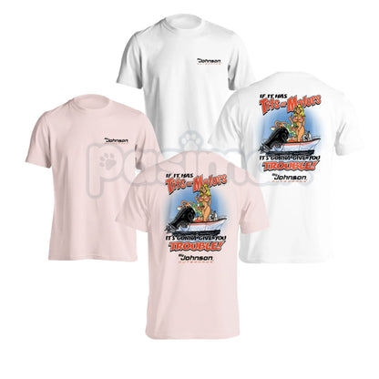 Vintage Big Johnson "Tits or Motors" Mechanic Shirt - Retro E. Normus Johnson Garage Tee, Funny Car Guy Shop Shirt, Old School 90s Automotive Humor Apparel-Pasimax