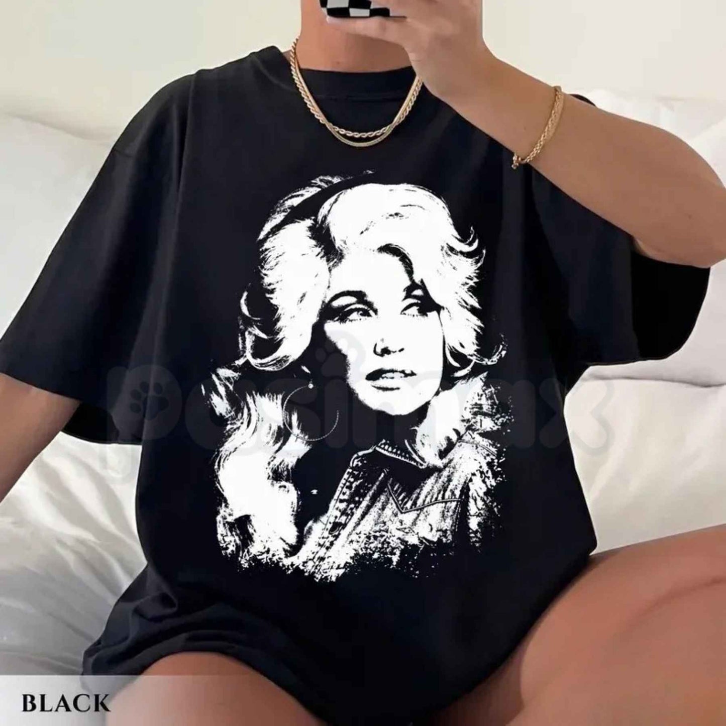 Vintage Dolly Parton Tribute T-Shirt – Retro Country Music Legend Portrait Unisex Tee-Pasimax