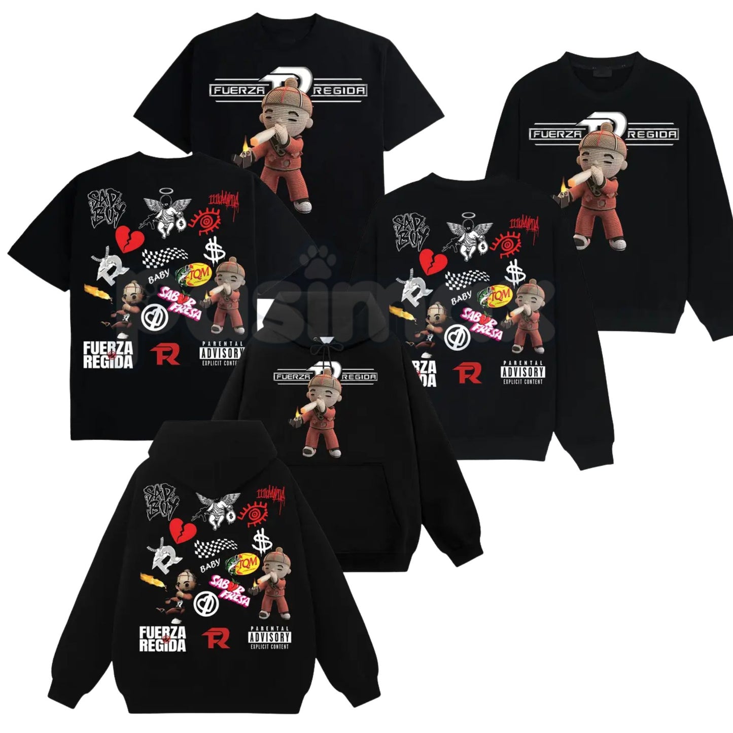 Vintage Fuerza Regida All Top Song Album #178 – Retro Graphic T-Shirt, Sweatshirt & Hoodie-Pasimax