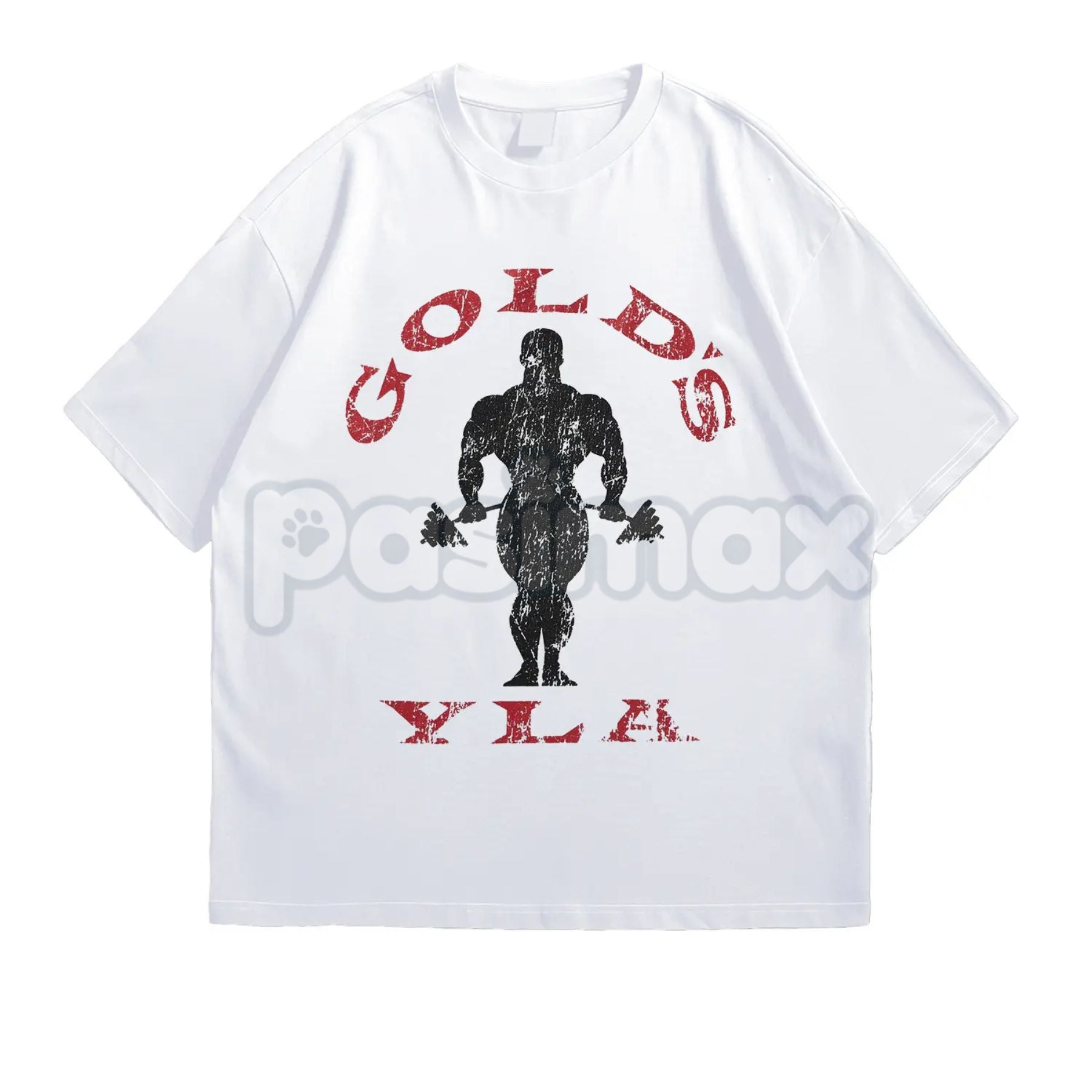 Vintage Gold’s Gym Distressed T-Shirt - Retro Bodybuilding Muscle Beach Tee, Old School Weightlifting Heritage Shirt, 1965 Venice Beach Training Top-Pasimax