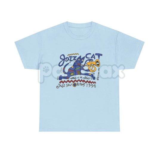 Vintage Jazz Cat "Midnight Session" T-Shirt - Retro Saxophone Cat Graphic Tee, Blue Note Style Jazz Apparel, Mid-Century Modern Music Shirt, Lofi Aesthetic Sax Cat Top, Premium Heavyweight Musician Gift-Pasimax