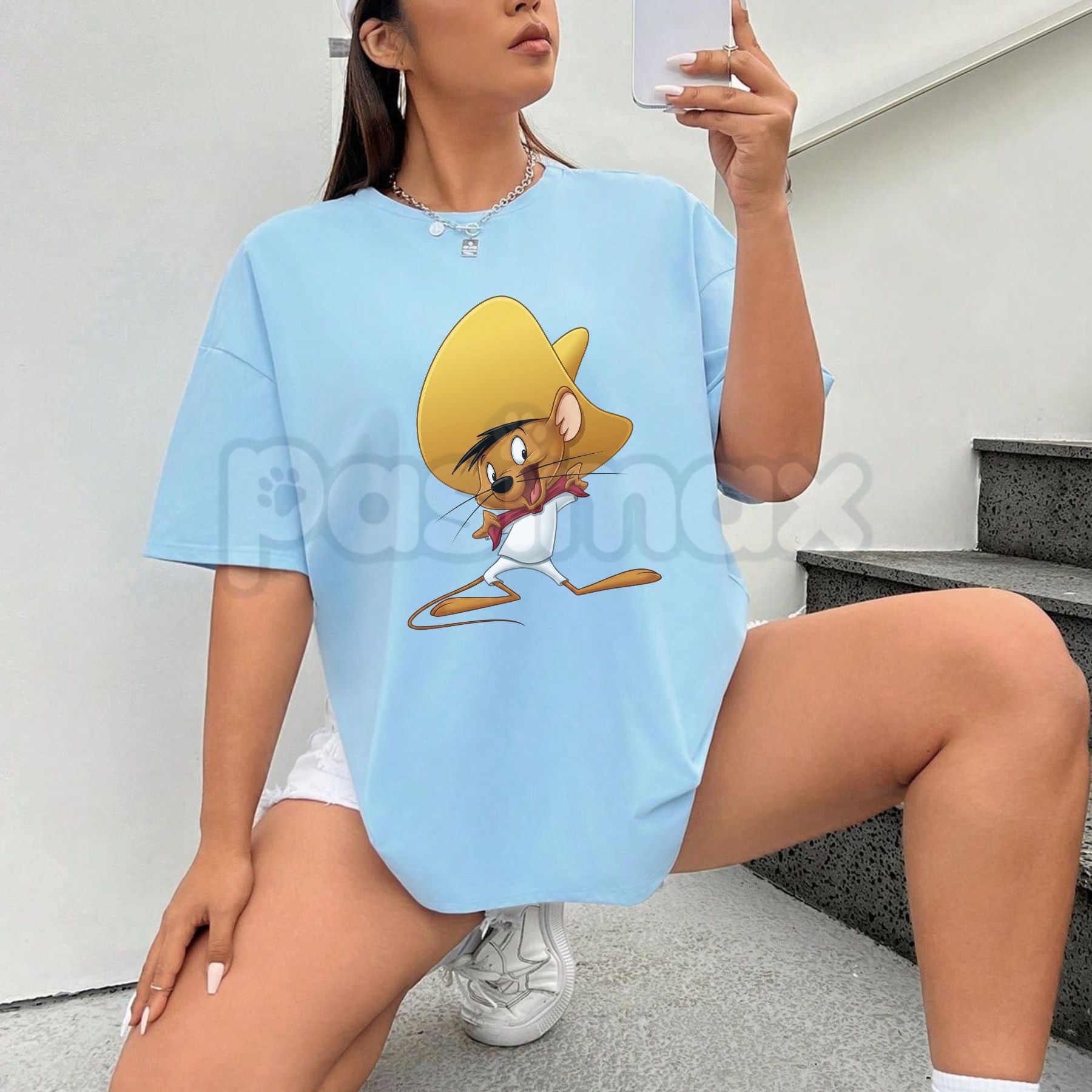 Vintage Looney Tunes Speedy Gonzales T-Shirt – Retro ABC Cartoon Graphic Tee-Pasimax