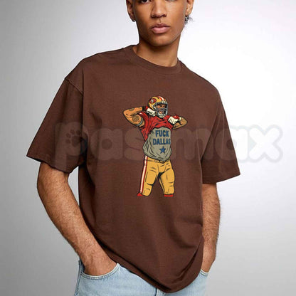 Vintage San Francisco Football Rivalry T-Shirt – Retro Comic Style Casual Unisex Graphic Tee-Pasimax