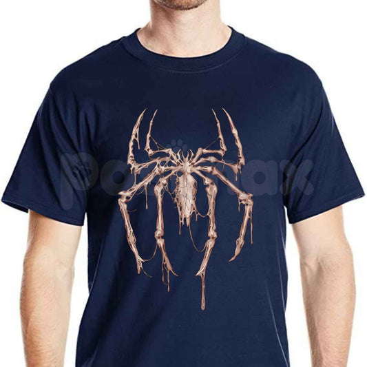 Vintage Spider Skeleton Graphic T-Shirt – Retro Gothic Arachnid Animal Unisex Cotton Tee-Pasimax