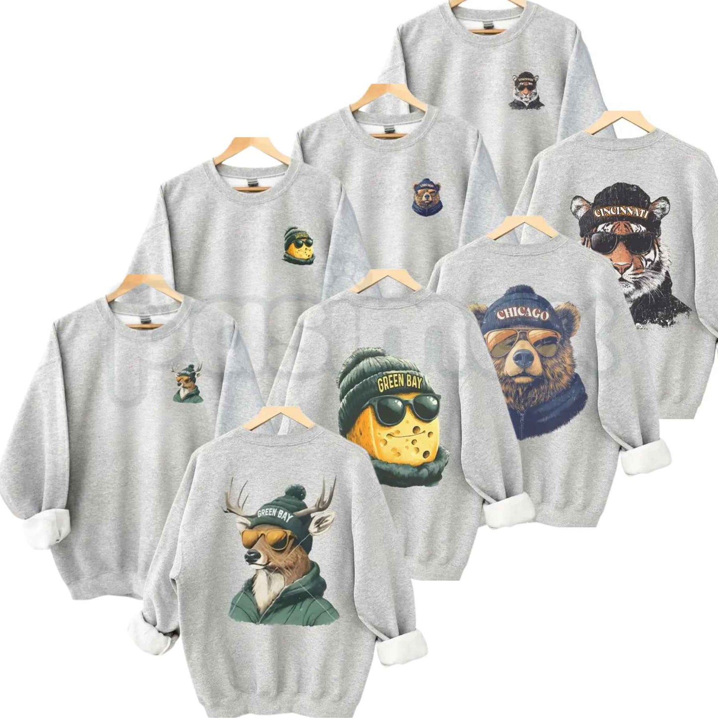 Vintage Spirit Animal Football Sweatshirt | Game Day City Pullover-Pasimax