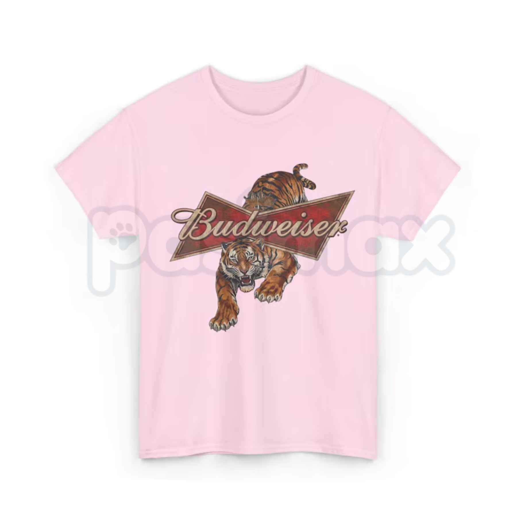 Vintage Style Budweiser Tiger T-Shirt – Retro Beer Unisex Cotton Graphic Tee-Pasimax