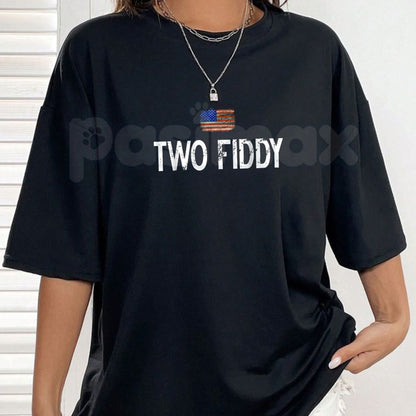 Vintage "Two Fiddy" America 250th Anniversary T-Shirt – Collegiate Style 4th of July Independence Day Graphic Tee-Pasimax