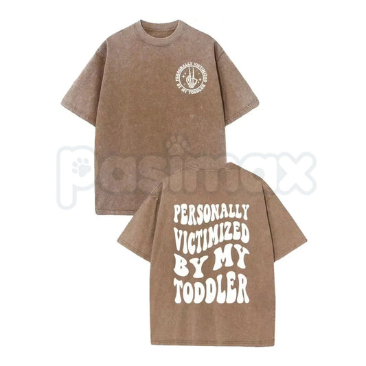 Vintage Washed Toddler Humor T-Shirt – Sarcastic Parent Life Graphic Tee, Lightweight Retro Cotton Funny Mom & Dad Streetwear-Pasimax
