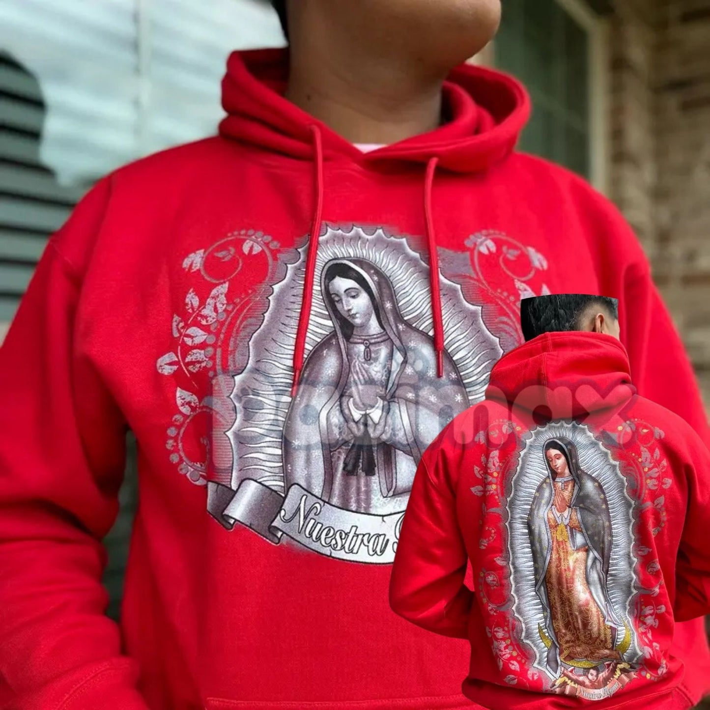 Virgen Mary Hoodie – Blessed Mother Religious Graphic Pullover, Catholic Faith Apparel & Unisex Devotional Wear-Pasimax