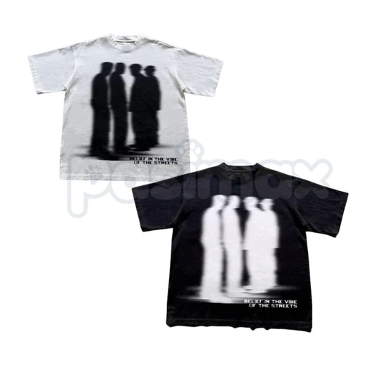 "Virtual Shadow" Street Atmosphere Graphic T-Shirt – Urban Shadow Character Streetwear Tee, Premium 100% Cotton High-Concept Cyber Top, Soft Lived-In Heavyweight Noir Aesthetic Shirt, Made in USA-Pasimax