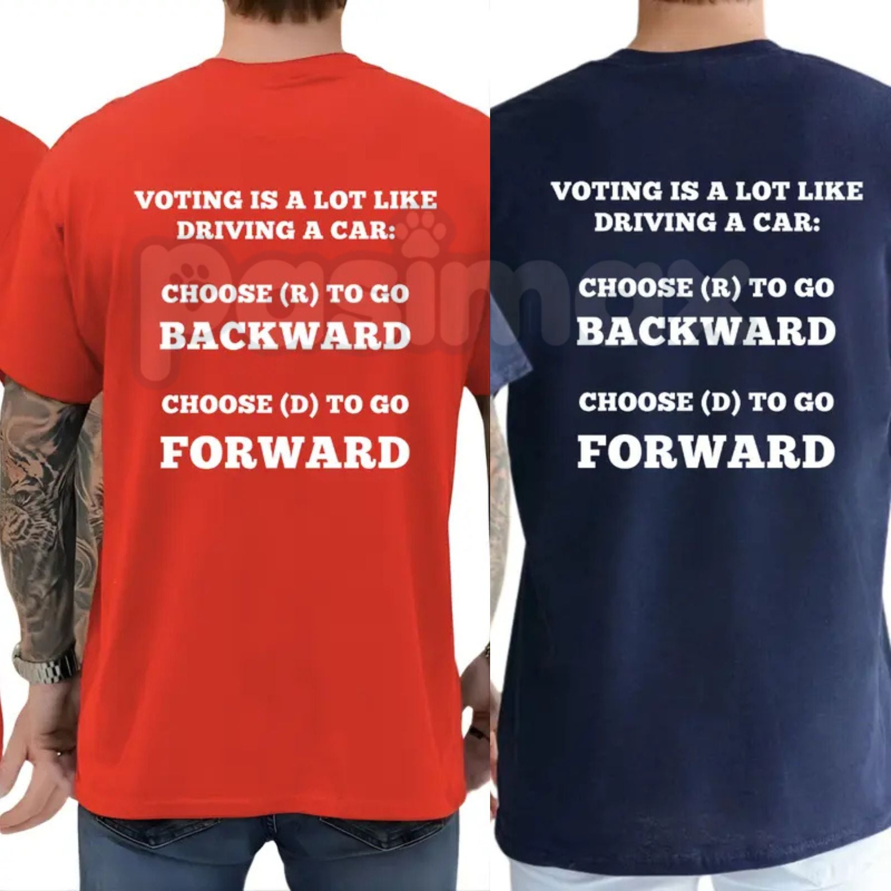 "Voting Is Like Driving" Democrat T-Shirt – Funny Sarcastic Election Progress Graphic Tee-Pasimax