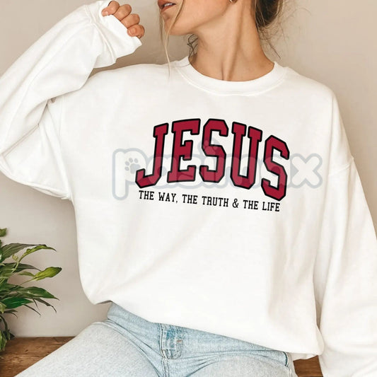 Walk in Faith Christian Sweatshirt – Jesus is Love Trendy Crewneck for Believers-Pasimax