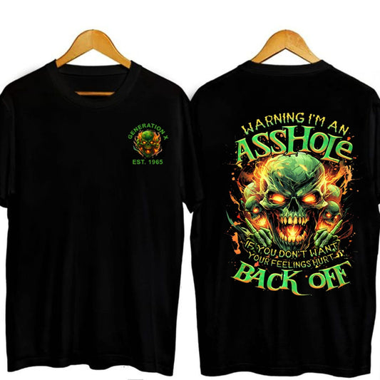 "Warning I'm An A*shole" Gen X T-shirt - Custom Year "FAFO" Tee, Badass Generation Apparel-Pasimax