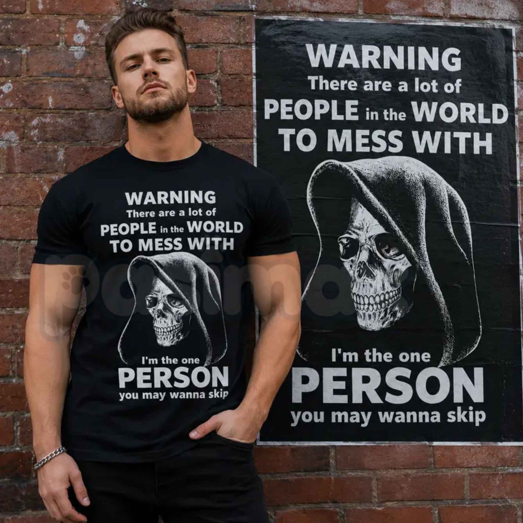 Warning There Are A Lot Of People To Mess With I'm The One You May Wanna Skip T-Shirt – Funny Sarcastic Quote Unisex Cotton Tee-Pasimax