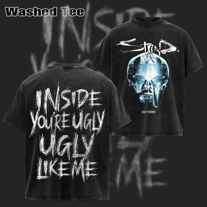 Retro Staind Break The Cycle Band T-Shirt – Nu-Metal Rock Graphic Tee, Vintage Washed Heavy Alternative Cotton Tour Top, Grunge Music Merch