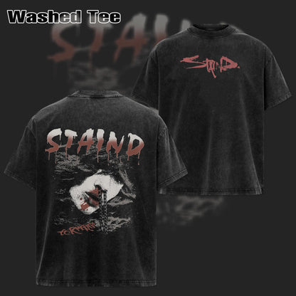 Retro Staind Break The Cycle Band T-Shirt – Nu-Metal Rock Graphic Tee, Vintage Washed Heavy Alternative Cotton Tour Top, Grunge Music Merch