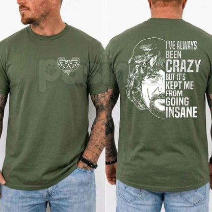 Waylon Jennings Ive Always Been Crazy T Shirt – Vintage Country Music Graphic Tee, Outlaw Americana Unisex Classic Honky Tonk Cotton Shirt-Pasimax