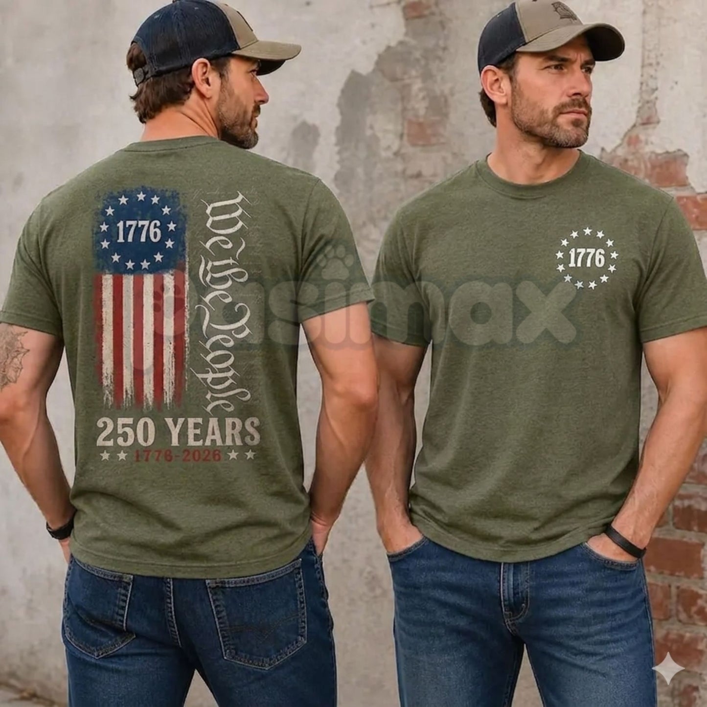 "We The People" 250th Anniversary USA T-Shirt – Commemorative 1776 to 2026 Constitution Graphic Tee-Pasimax