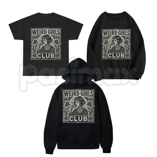 Weird Girls Club Aesthetic Tee – Whimsy Goth Celestial Hoodie & Dark Academia Sweatshirt-Pasimax